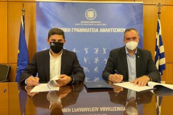 Προγραμματική Σύμβαση με τον Δήμο Τυρνάβου, για «Δημιουργία βοηθητικών γηπέδων και λοιπών αθλητικών εγκαταστάσεων», προϋπολογισμού 218.000€, υπέγραψε o Υφυπουργός Αθλητισμού